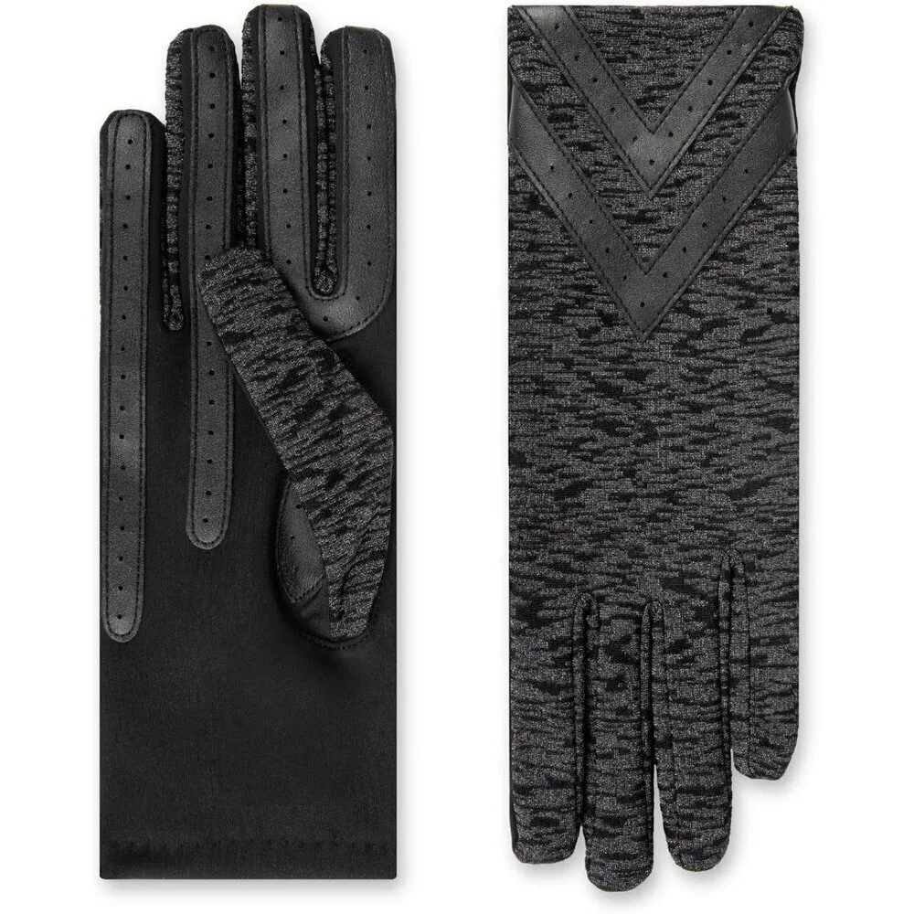 Women's Spandex Gloves Touchscreen Warm Fleece Chevron All Weather Small